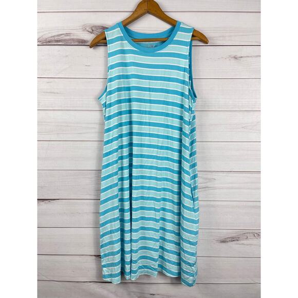 Time and Tru Women's Sleeveless Knit‎ Dress with pockets Size L 12/14 - Picture 1 of 5